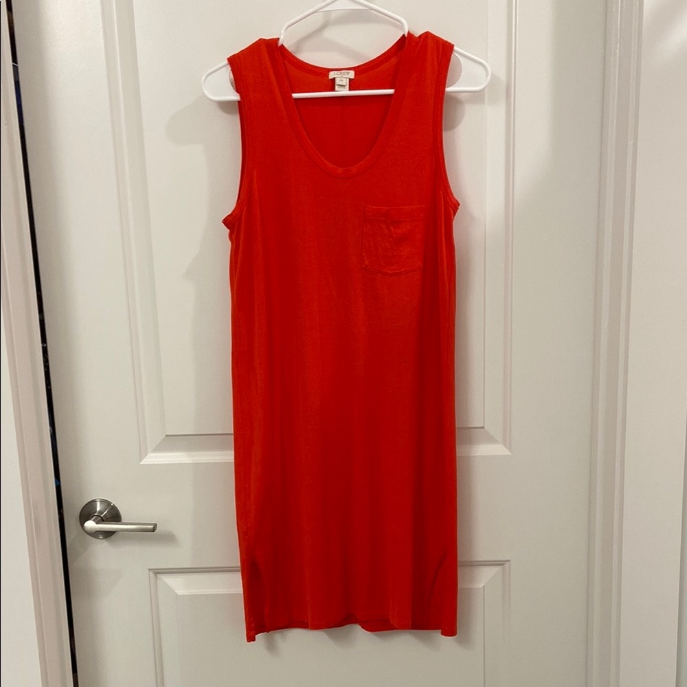 J crew summery beachy red dress